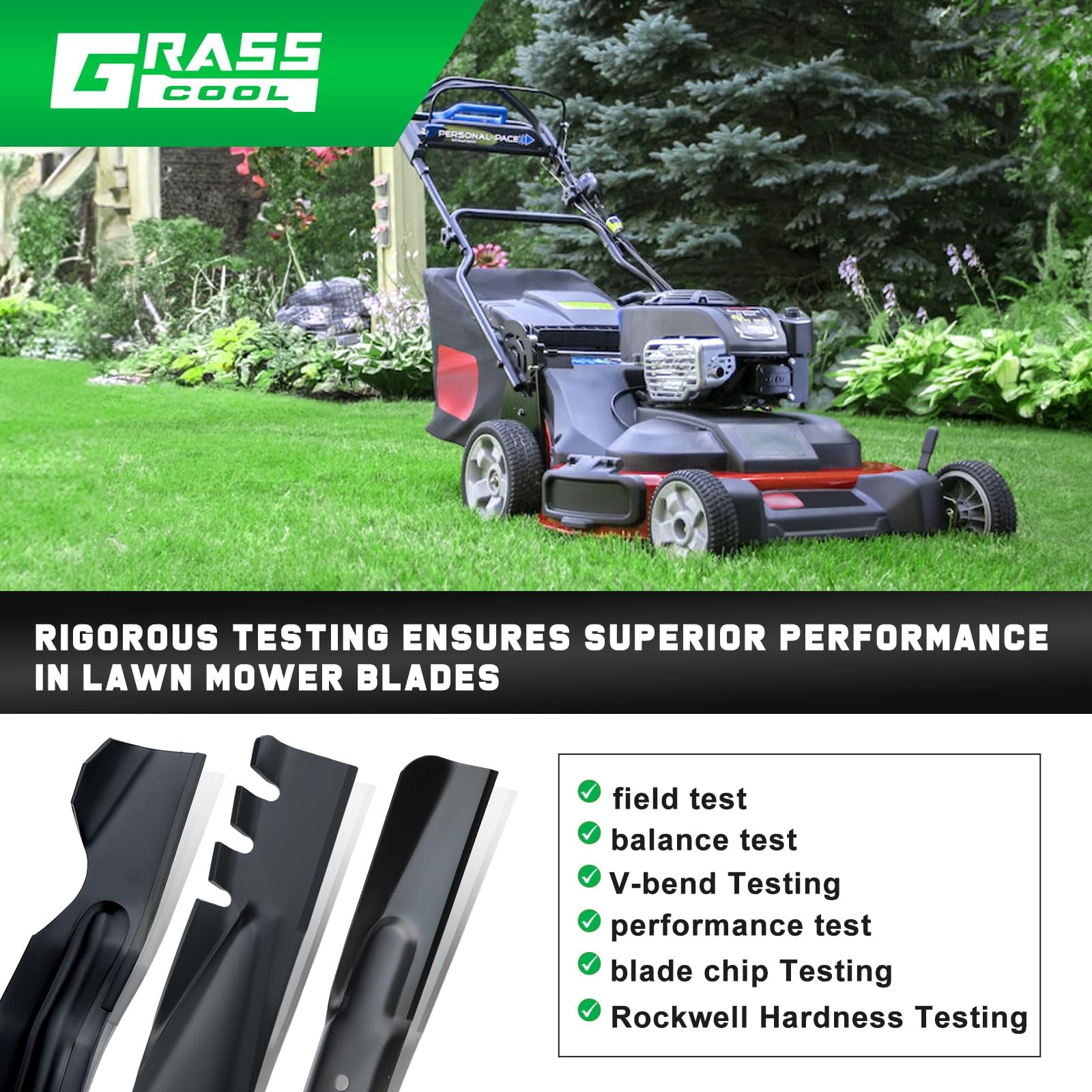 Grasscool Timemaster 30-inch blade compatibility check helps fit accuracy