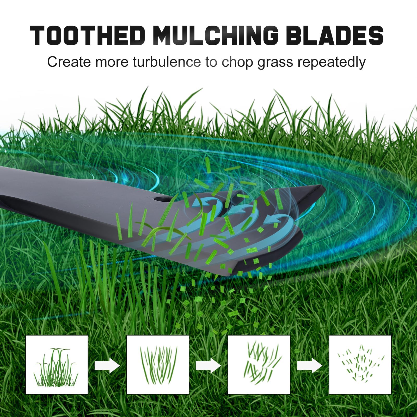 Grasscool Timemaster 30-inch blade lift height supports even cuts