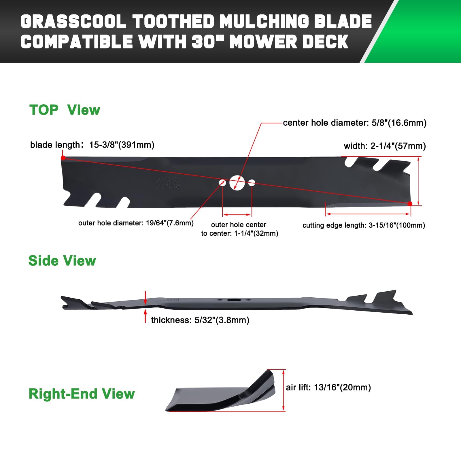 Grasscool Timemaster 30-inch rust-protection paint protects during installation