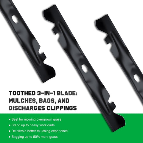 Grasscool 46-inch Troy-Bilt deck blade for rugged terrain performance.