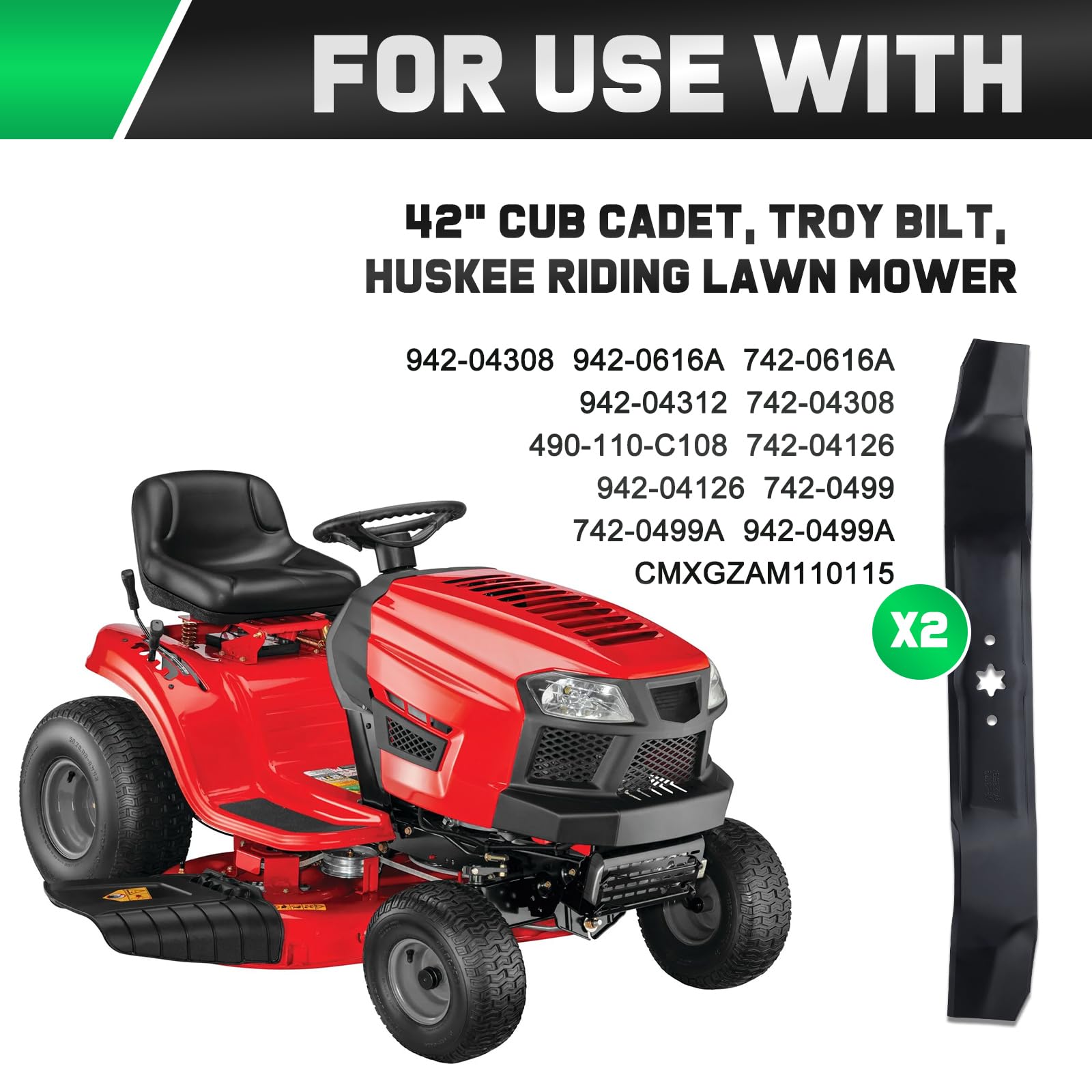Grasscool Troy-Bilt Bronco Pony 42-inch deck compatibility with Grasscool blades.