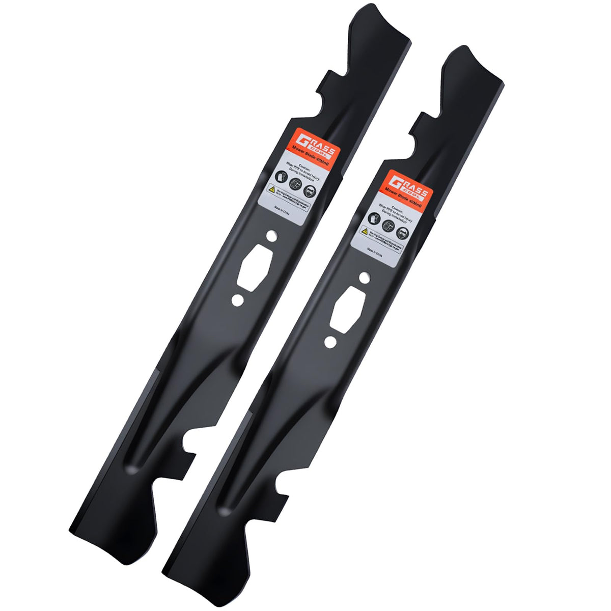 Grasscool Ultima ZT1 42 blade front view shows precise fit for Cub Cadet 42-inch decks, improved airflow.