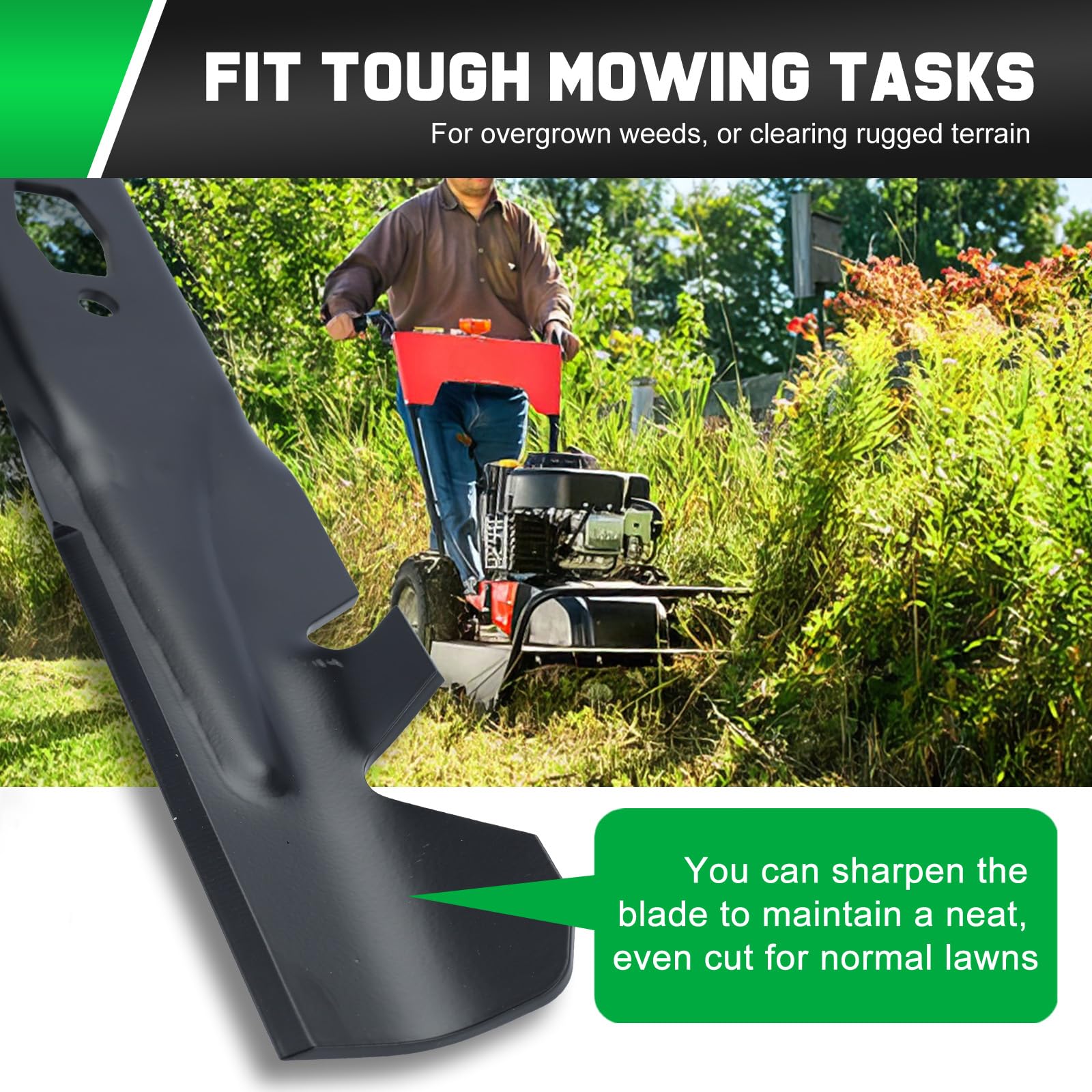 Grasscool Ultima ZT1 42 blade with 42-deck-fit demonstrates versatility across mower models.
