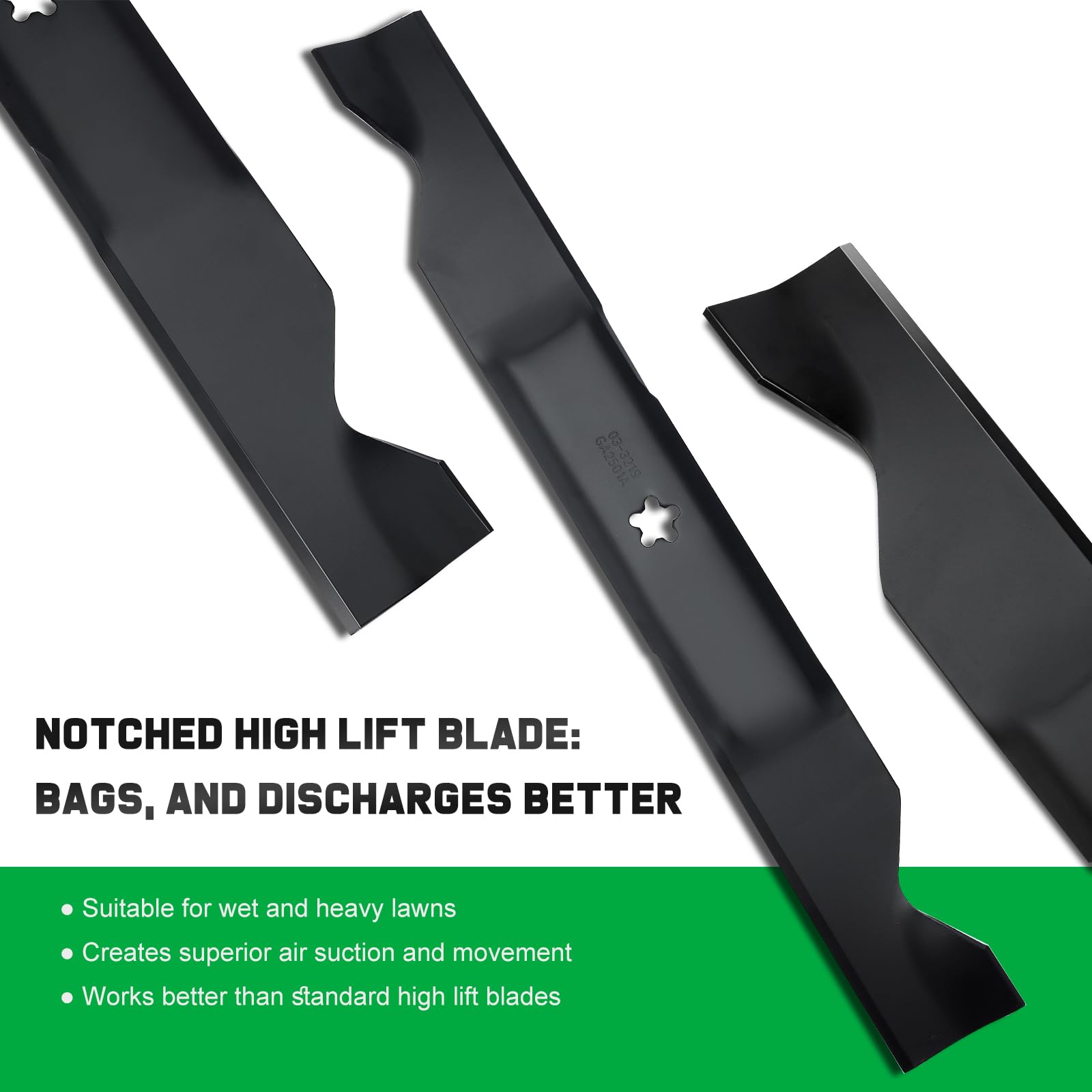 Grasscool YTH22V46 blades compatible with Husqvarna models for 46-inch decks