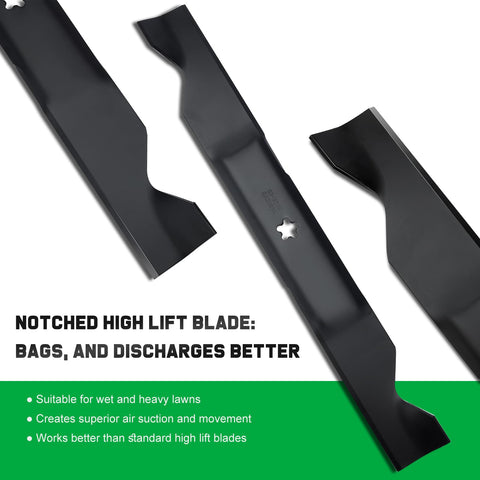 Grasscool YTH22V46 blades compatible with Husqvarna models for 46-inch decks