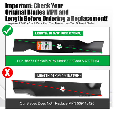 Grasscool Z248F blade packaging showing ready to install blades