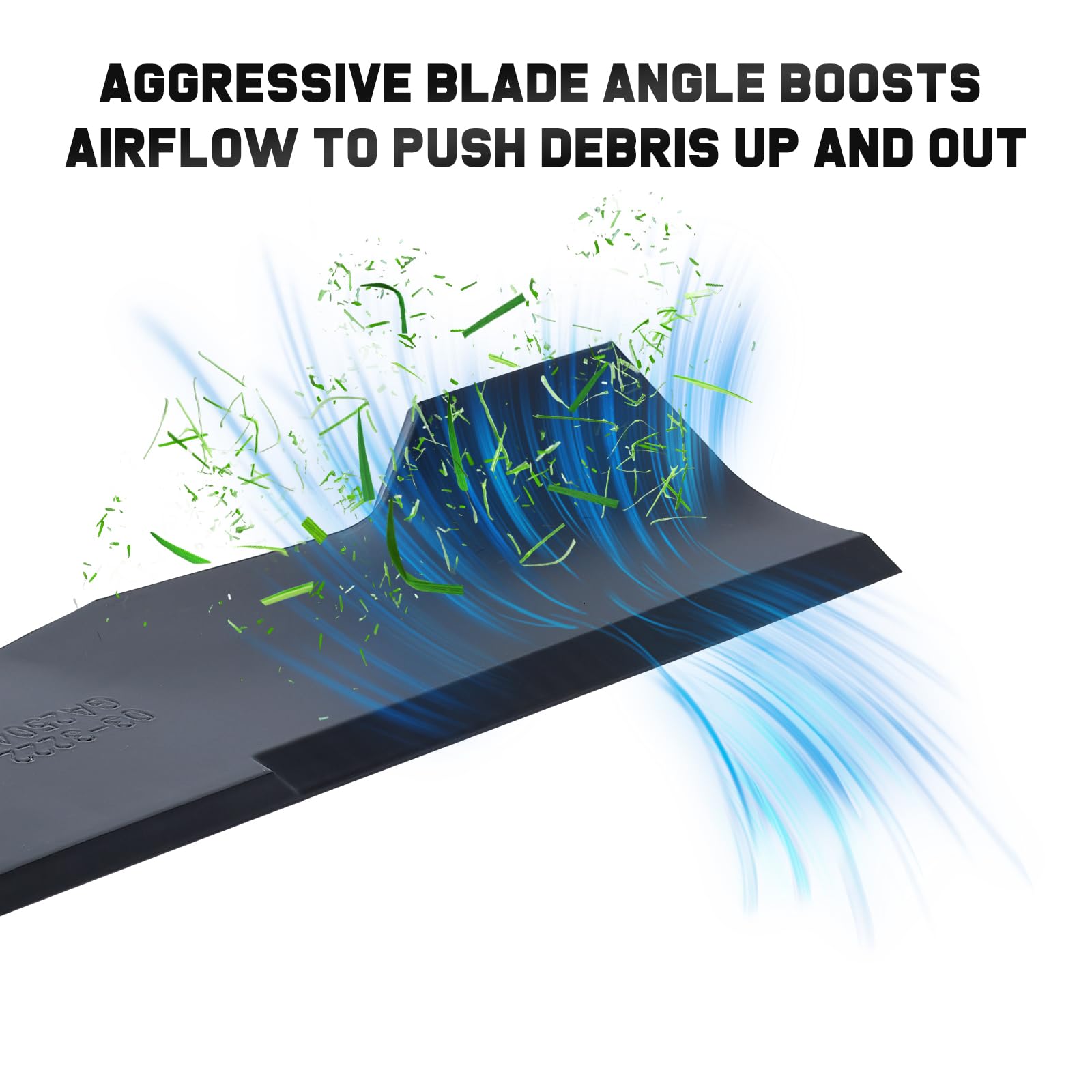 Grasscool Z248F installation ready blades shown near mounting holes