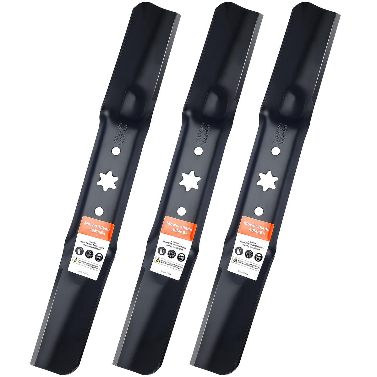 Grasscool ZT1-54 blade set close-up shows 6-Star center hole for precise fit