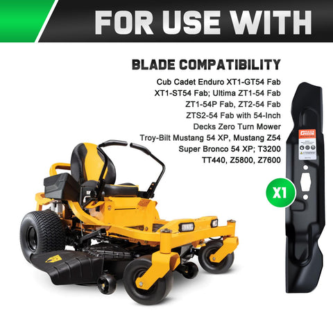 Grasscool ZT1-54 compatibility guide covers Enduro XT1-GT54 and related Cub Cadet models