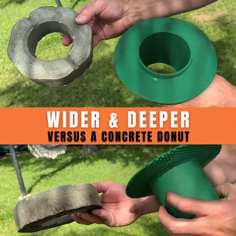 GRASSHOLE guard protects sprinkler heads from mower damage.