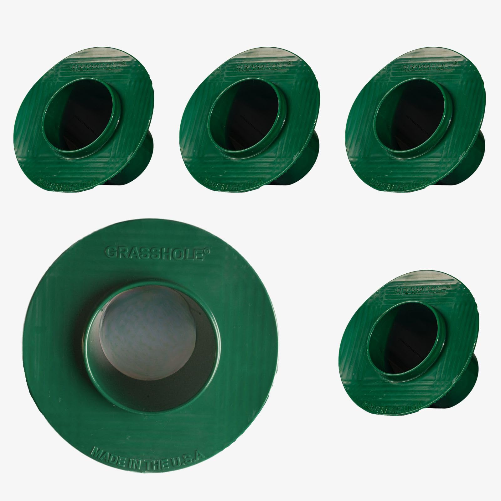 GRASSHOLE sprinkler head guard side installation shows quick, tool-free setup.