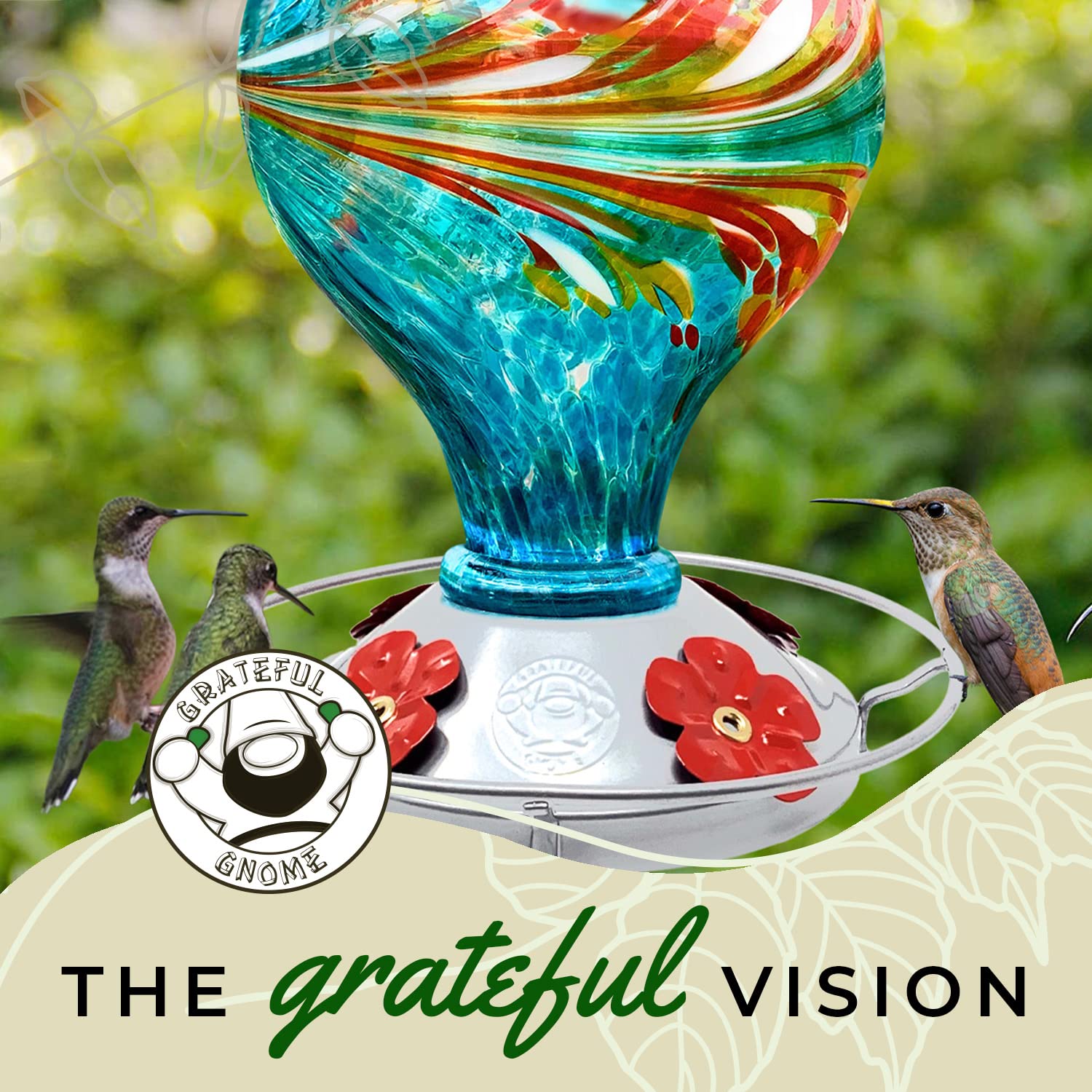 Grateful Gnome large-capacity 36oz nectar tray reduces refills