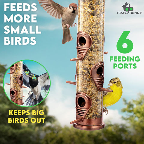 Weather resistant finish preserves décor and bird habitat appeal