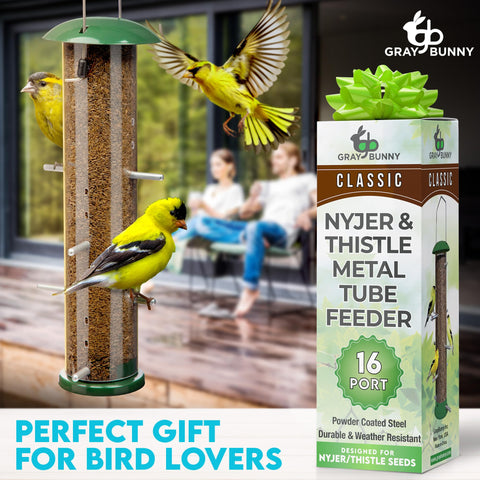 Gray Bunny Clear Seed Tube lets you see seed level at a glance