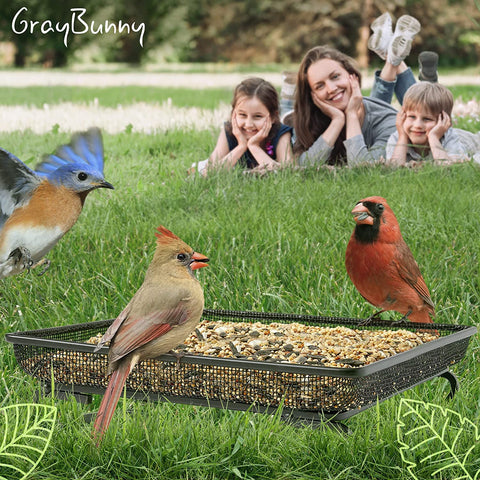Gray Bunny steel mesh seed tray built for durable outdoor use