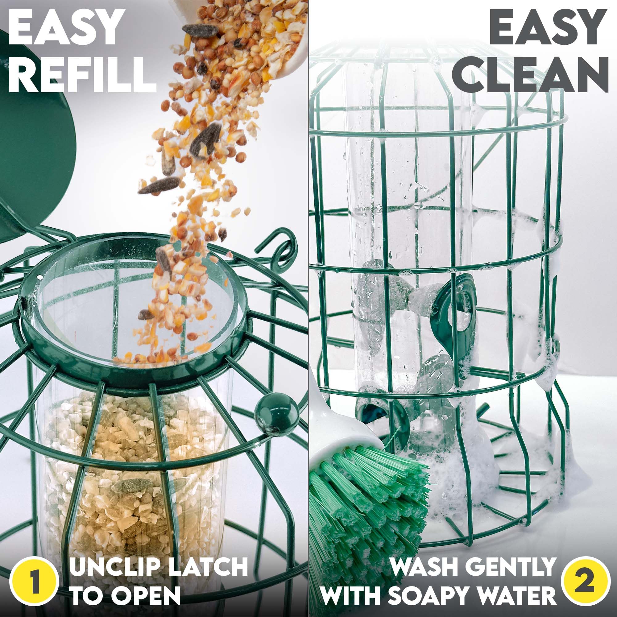 Gray Bunny weather-resistant backyard feeder ideal as a gift.