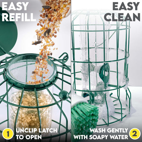 Gray Bunny weather-resistant backyard feeder ideal as a gift.