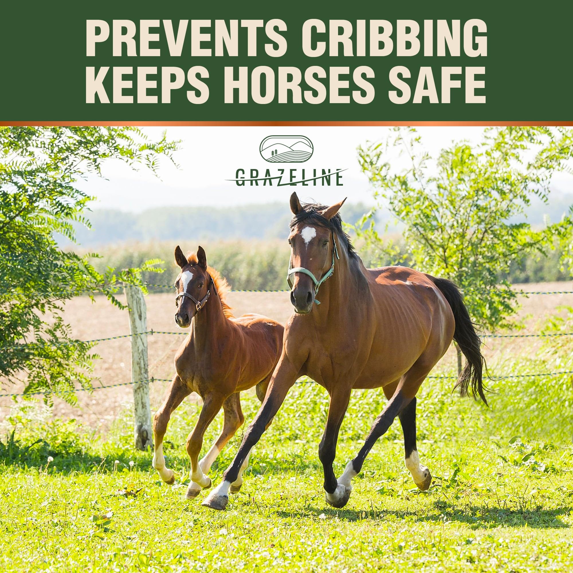 Grazeline polybraid warranty badge highlights 10-year assurance.