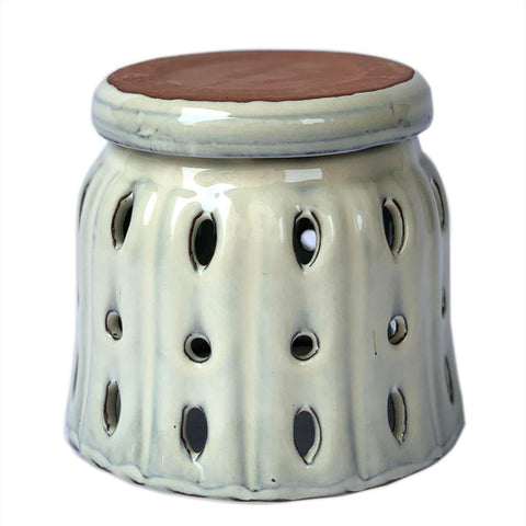 Grdthzey ceramic orchid pot 6in-dimension on display label for indoor use
