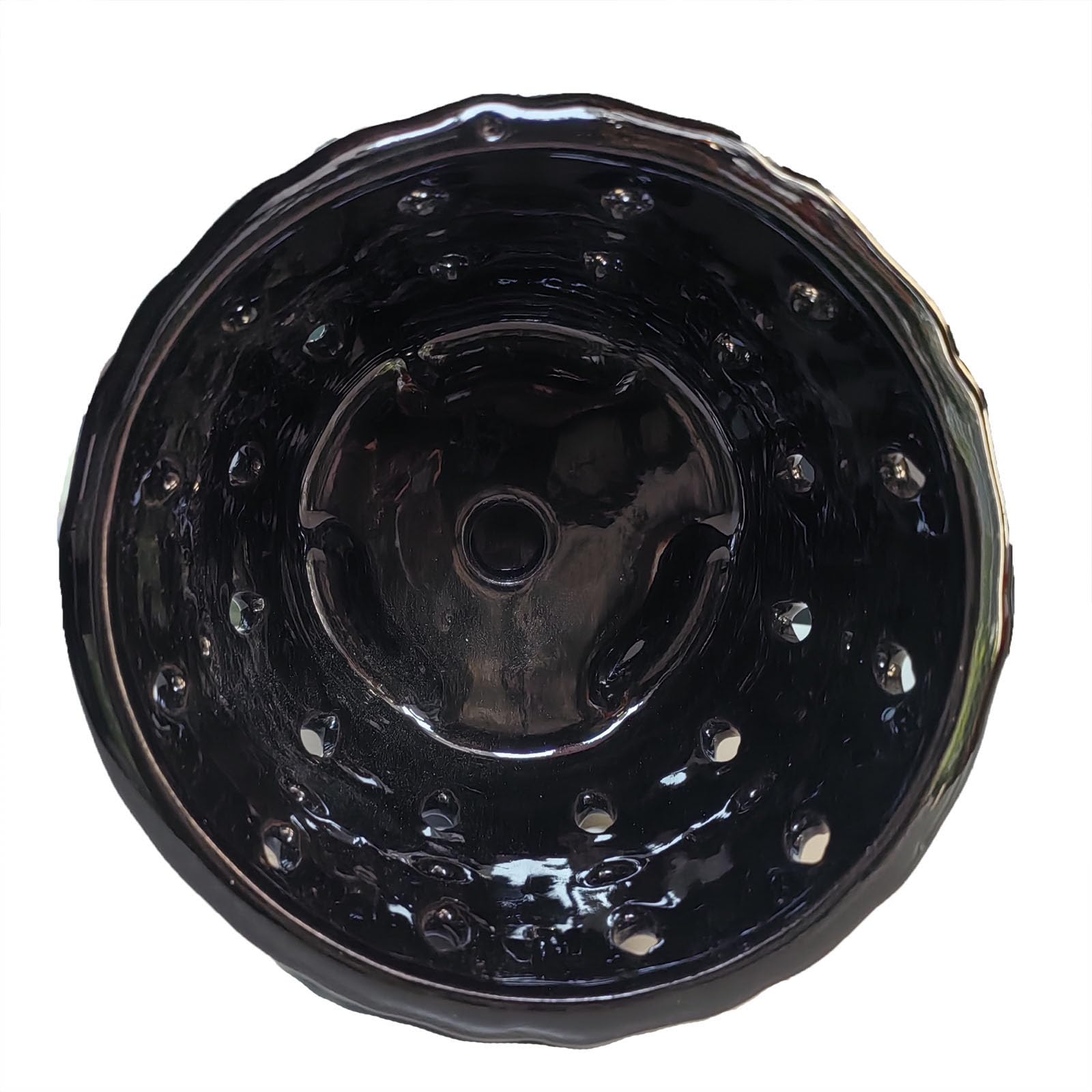 Grdthzey black ceramic orchid pot suited for sunlit ledges.