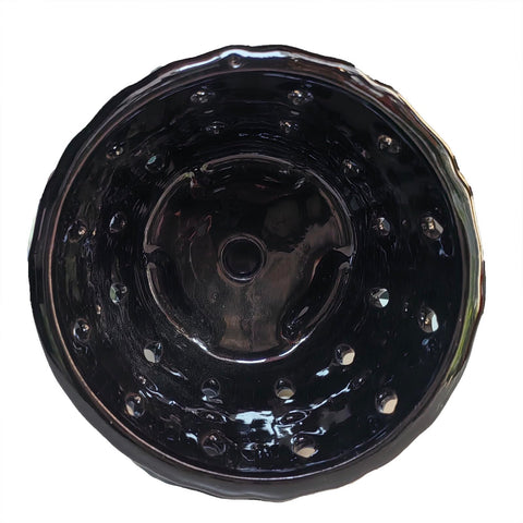 Grdthzey black ceramic orchid pot suited for sunlit ledges.