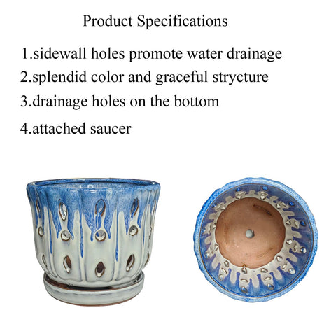 Grdthzey ceramic pot 6-29-inch-wide is ideal for windowsills.