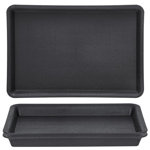 GREANER 3-pack rectangular plant saucers catch excess water for neat indoor pots.