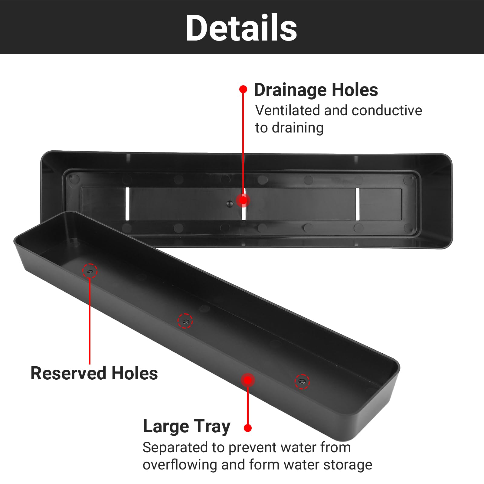 GREANER planter with drainage holes and removable saucer for moisture control