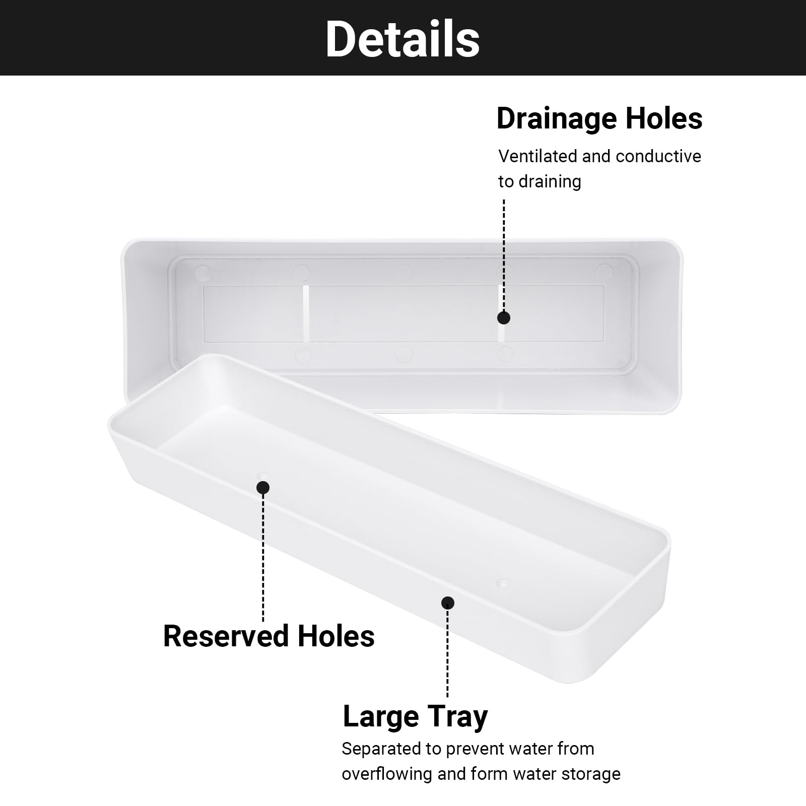 GREANER durable plastic planter resisting scratches and wear