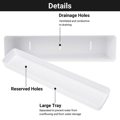 Attached saucer in GREANER planter protects surfaces during watering