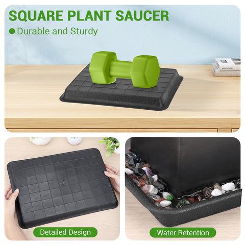 GREANER plant tray helps move plants indoors during extreme weather to prevent sunburn.