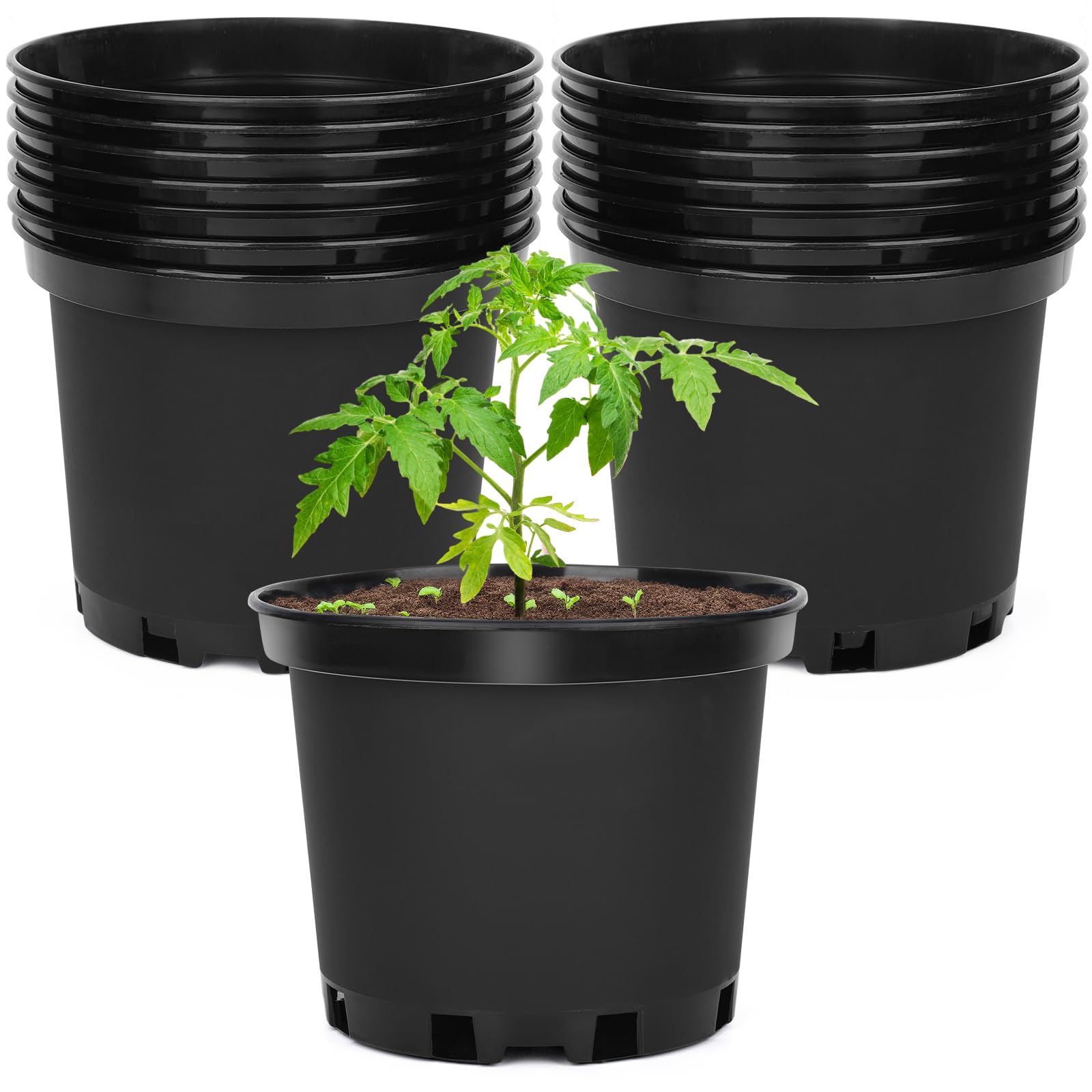 GREANER nursery pots set of 15 with 7 inch design ideal for seedling start