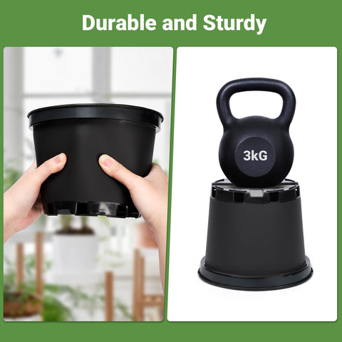 GREANER pots with wide reinforced rims are easy to move