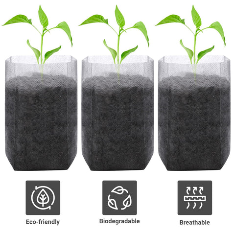 GREANER plant nursery bags suitable for indoor and outdoor gardening projects.
