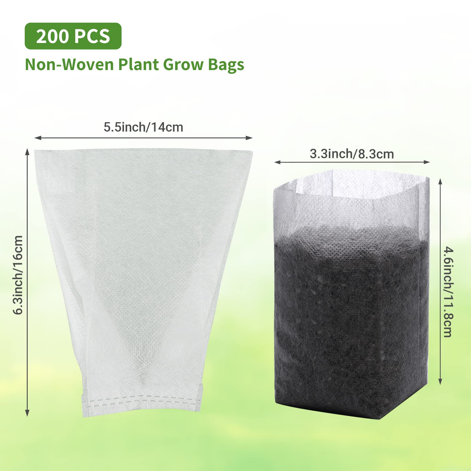 GREANER plant bags enable easy transplant without removing the bag.