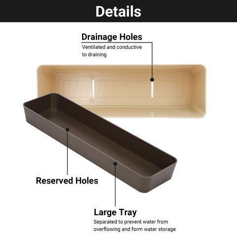 GREANER planter drainage holes closeup promotes healthy soil airflow