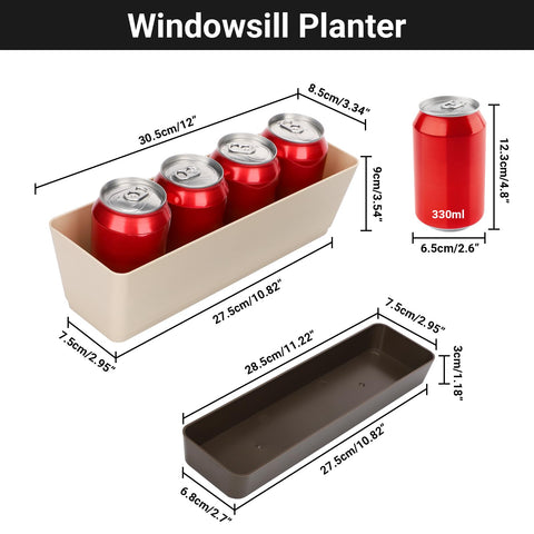 GREANER rectangle planter with saucer attached keeps surfaces clean