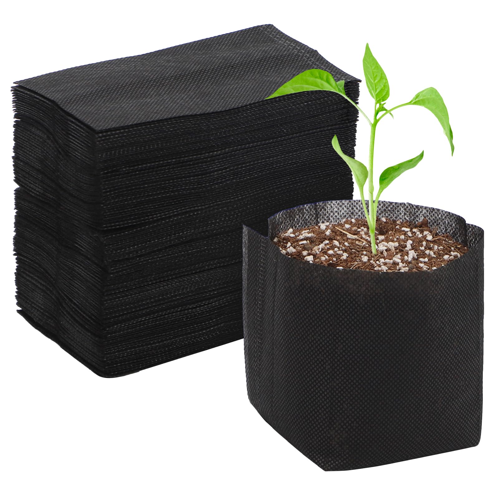 GREANER seedling bags bundle shows 6.3x5.7 inch size ideal for starting seedlings.