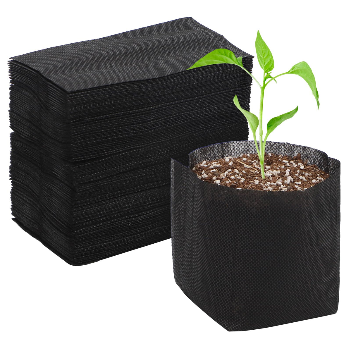 GREANER seedling bags bundle shows 6.3x5.7 inch size ideal for starting seedlings.