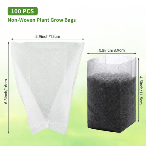 GREANER seedling bags with drainage holes for better aeration and moisture balance.