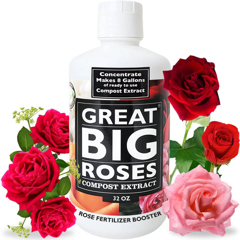 Great Big Roses bottle pour for quick, root-zone feeding.