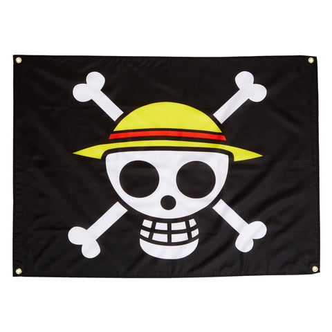 Great Eastern One Piece flag featuring Luffy's straw hat for wall display.