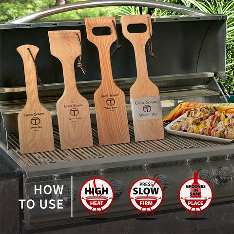 Great Scrape Woody Shovel gift-ready packaging for BBQ lovers.