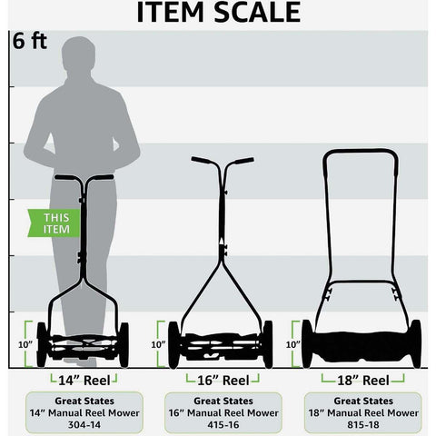 Great States 10-inch wheels provide smooth maneuverability on uneven turf