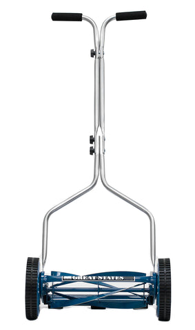 Great States 204-14 mower with 8.5-inch polymer wheels for smooth maneuverability.