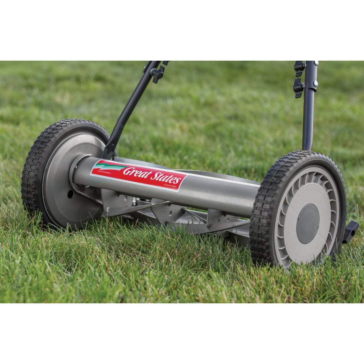 Great States mower operates quietly, ideal for early morning lawn care