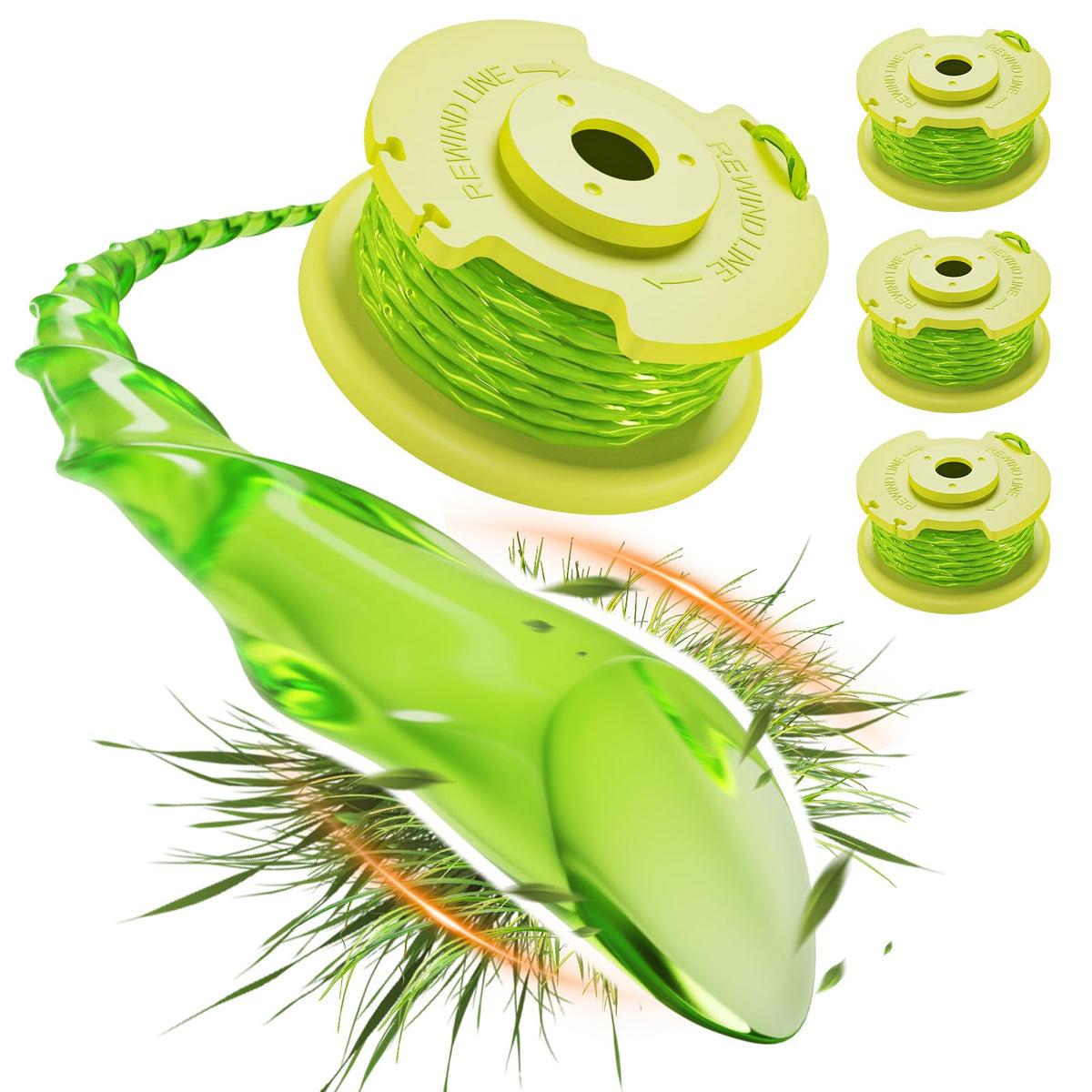 GreatBuddy 3-pack spool for Ryobi trimmer, ready-to-use replacement.