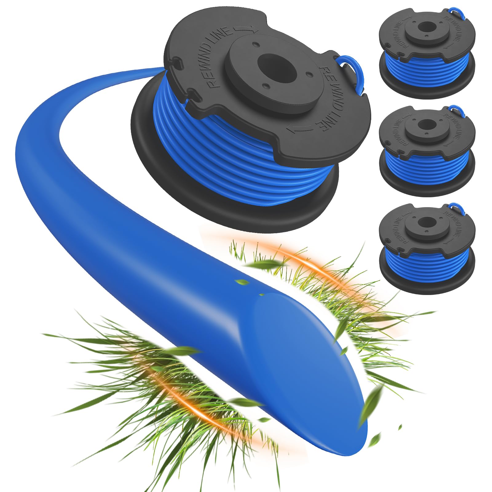 GreatBuddy 3-pack Ryobi spools for fast weed trimming and broad compatibility.
