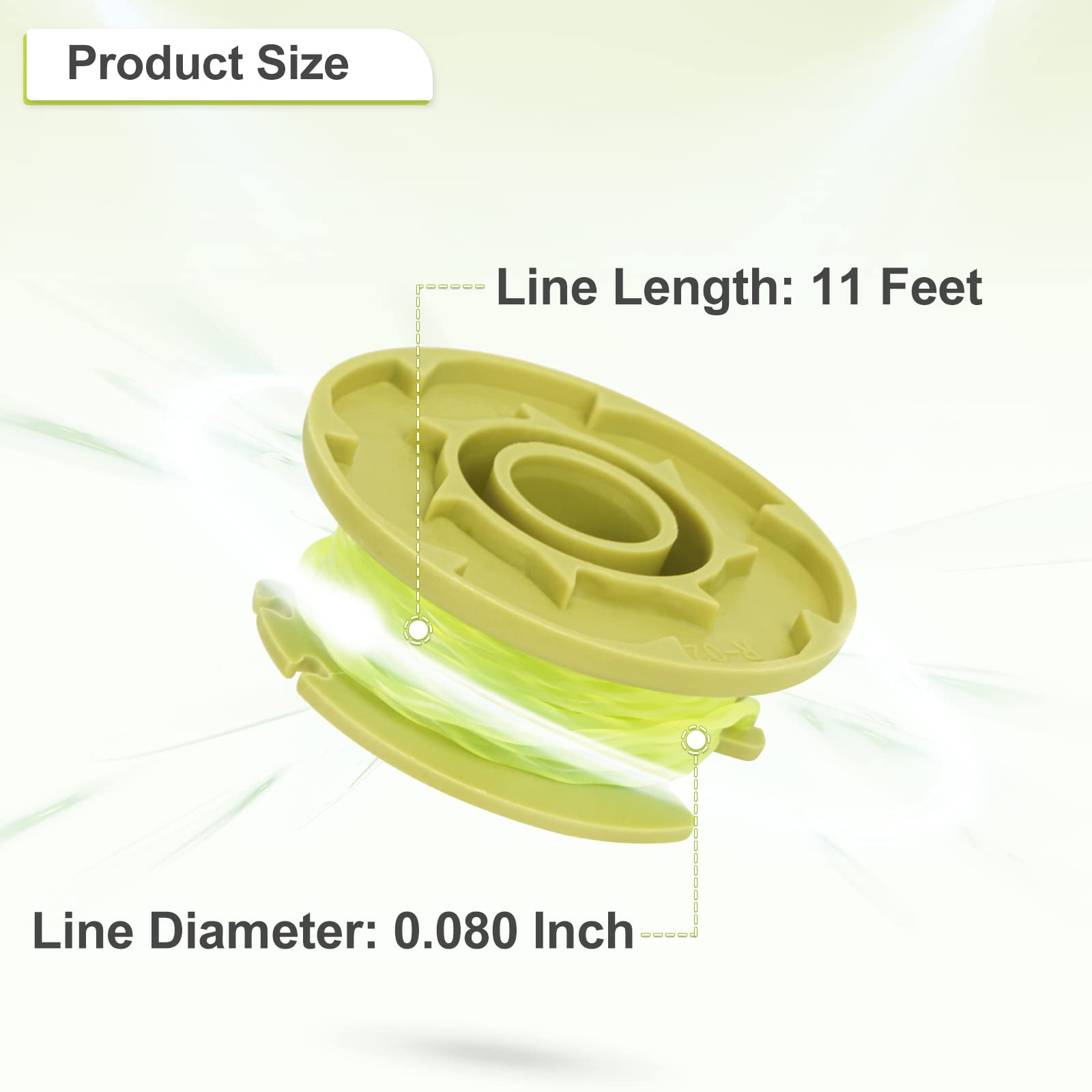 GreatBuddy spools boost cutting efficiency on hard surfaces during weed trimming.