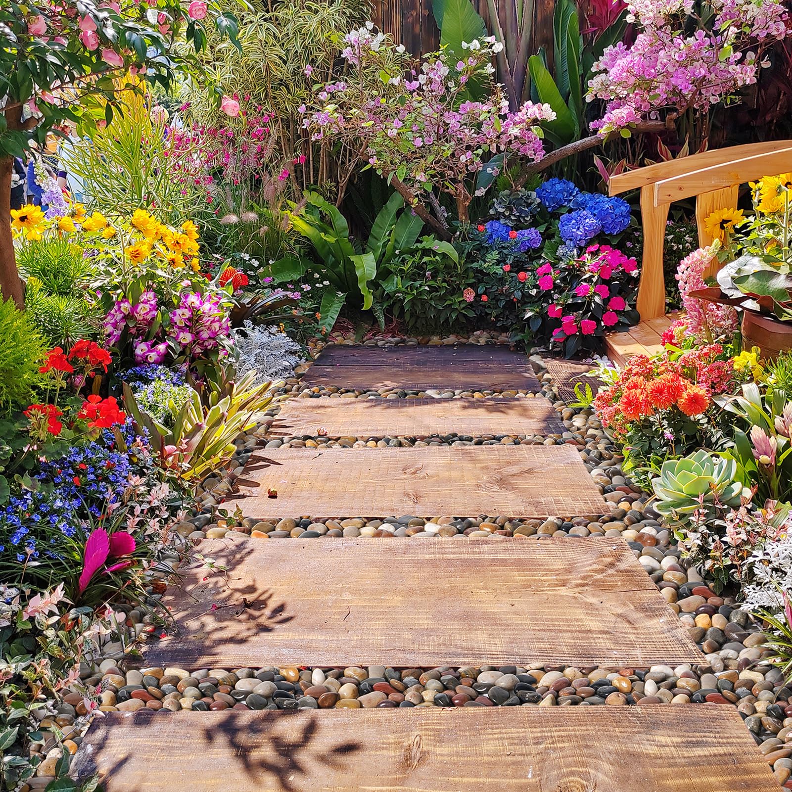 GreatBuddy decorative stones offer garden contrast with natural hues